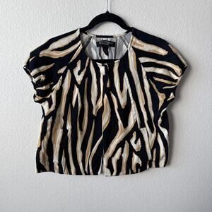 Zebra print top